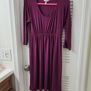Soma Rich Purple Long Sleeve Dress